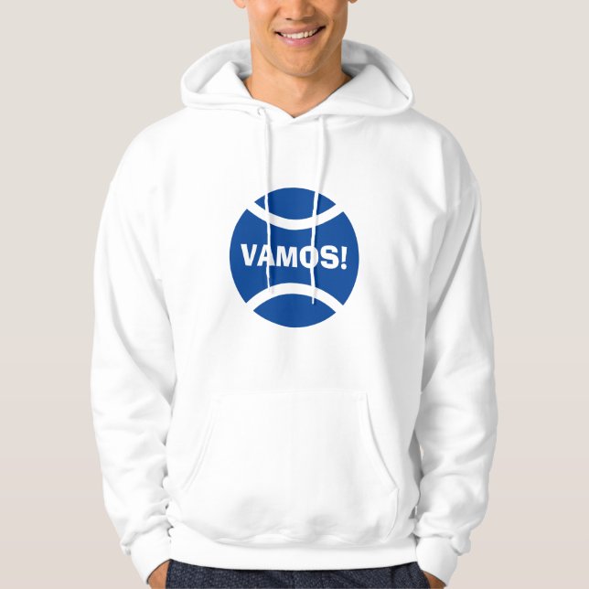 Vamos! Blaue Tennisbälle für Männer Hoodie (Vorderseite)