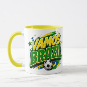 VAMOS BRASIL 2026 Fußball-Fan-Tasse   Brasilianisc Tasse