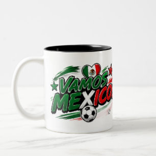 VAMOS MEXICO! Fan  Mexikanischer Stolz Fußb Zweifarbige Tasse