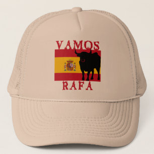 Vamos Rafa mit Flagge von Spanien Truckerkappe