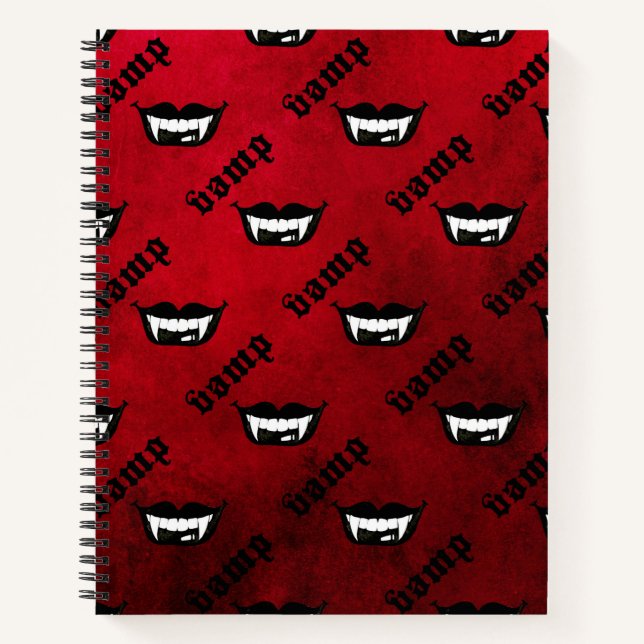 Vamp Gothic Red Notizbuch (Vorderseite)