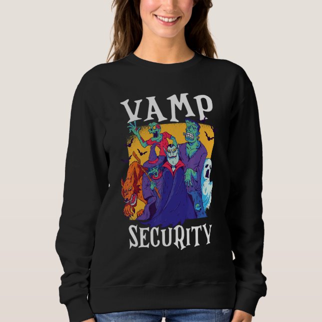 Vamp Security  Easy Halloween Costume Sweatshirt (Vorderseite)