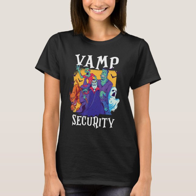 Vamp Security  Easy Halloween Costume T-Shirt (Vorderseite)