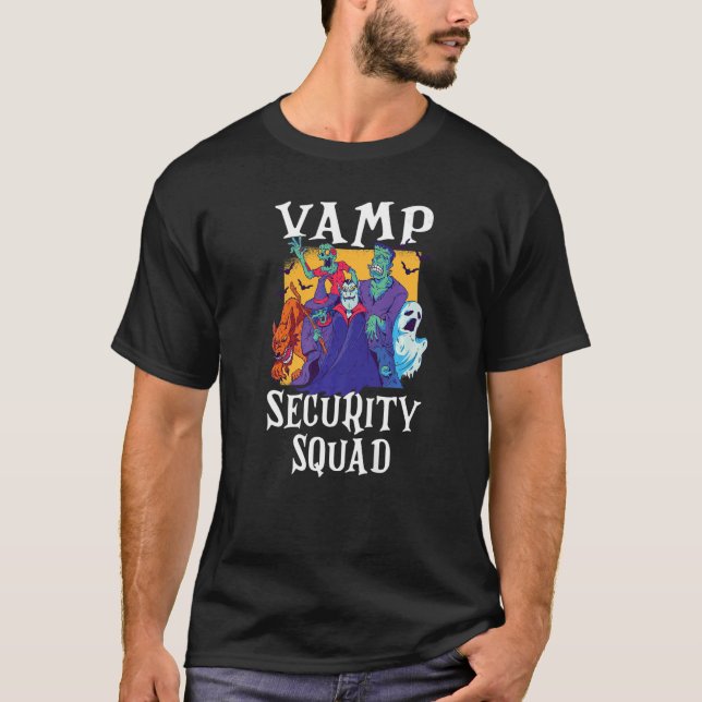 Vamp Security Squad Easy Halloween-Kostüm T-Shirt (Vorderseite)