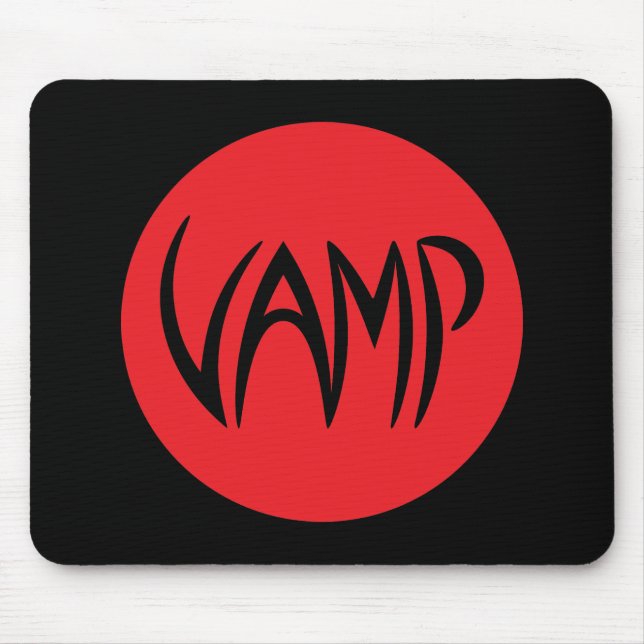 Vamp Text (rot/schwarz) Mousepad (Vorne)