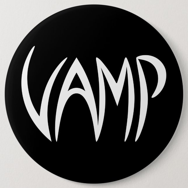 Vamp Text (schwarz/weiß) Button (Vorderseite)