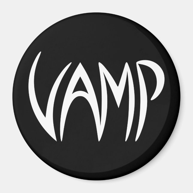 Vamp Text (schwarz/weiß) Magnet (Vorne)