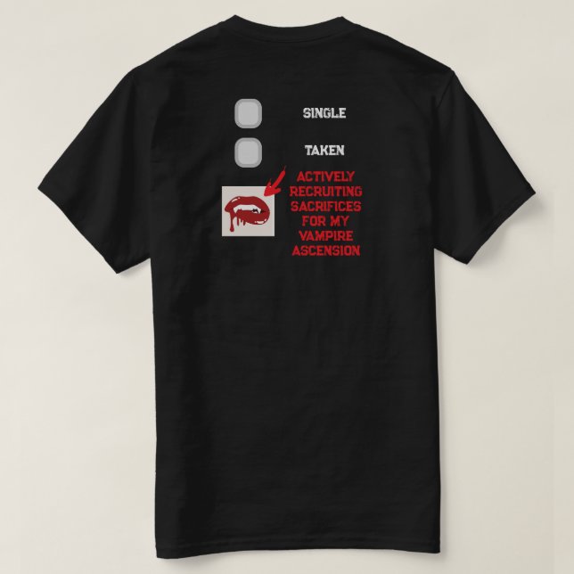 Vampir Aufstieg T-Shirt (Design Rückseite)
