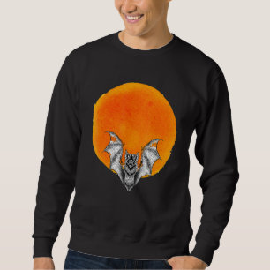 Vampir-Bat mit Vollmond-Magie Sweatshirt