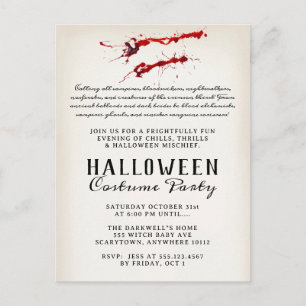 Vampir-Blut-Halloween-Party  Feiertagspostkarte