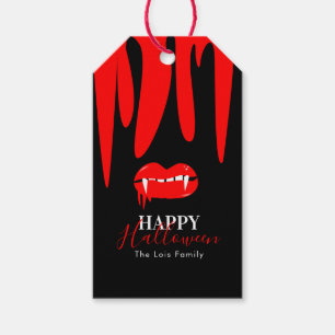 Vampir-Blut-Lippen-Halloween-Tüten-Geschenkanhänge Geschenkanhänger