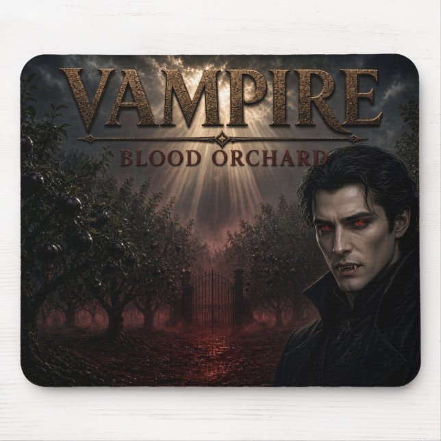 Vampir-Blutorchidee Dunkler Realismus Mousepad (Vorne)