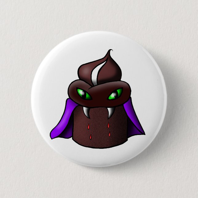 Vampir-Cupcake-Button Button (Vorderseite)