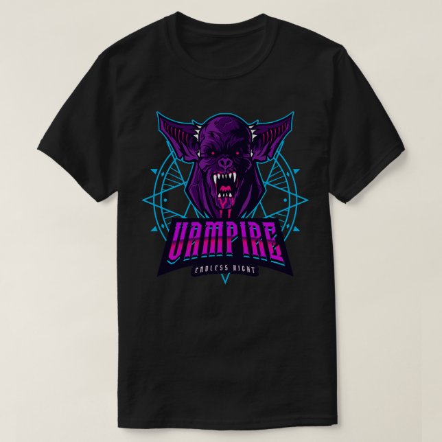 Vampir Endlose Nacht T-Shirt (Design vorne)