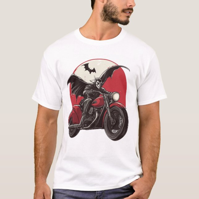 Vampir-Fahrt bei Mondlicht T-Shirt (Vorderseite)