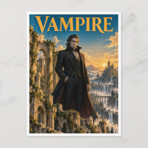 Vampir, Gothic Fantasy Monster Postkarte
