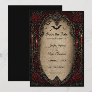 Vampir-Gotische Save-the-Date-Einladung Einladung
