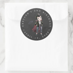 Vampir Halloween-Geschenk zur Geburtstagsfeier Runder Aufkleber
