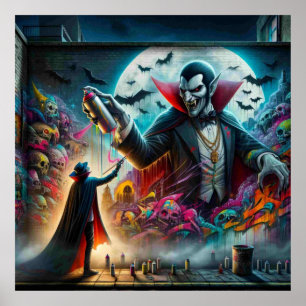 Vampir-Halloween-Plakat Poster