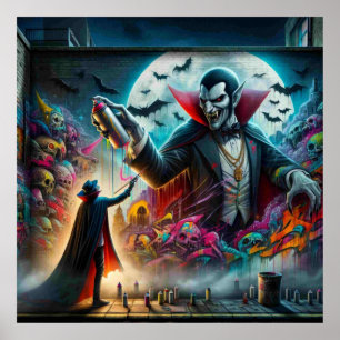 Vampir-Halloween-Plakat Poster