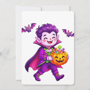 Vampir-Halloween-Süßigkeiten-Behälter Einladung