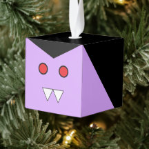 Vampir Holz Würfel Halloween Ornament