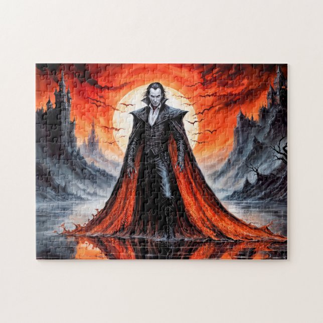 Vampir im roten Mondlicht Puzzle (Horizontal)