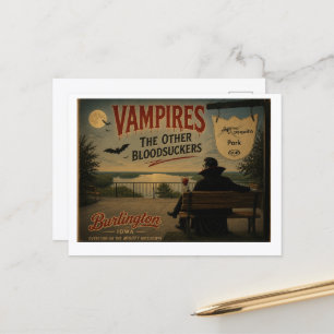 Vampir in Burlington Iowa Park Postkarte