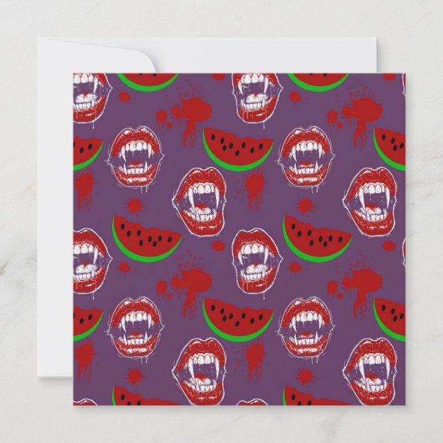 Vampir isst Wassermelone Purple Summerween-Menü  (Vorderseite)