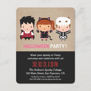 Vampir Katzen Skelett Halloween Party Einladungen