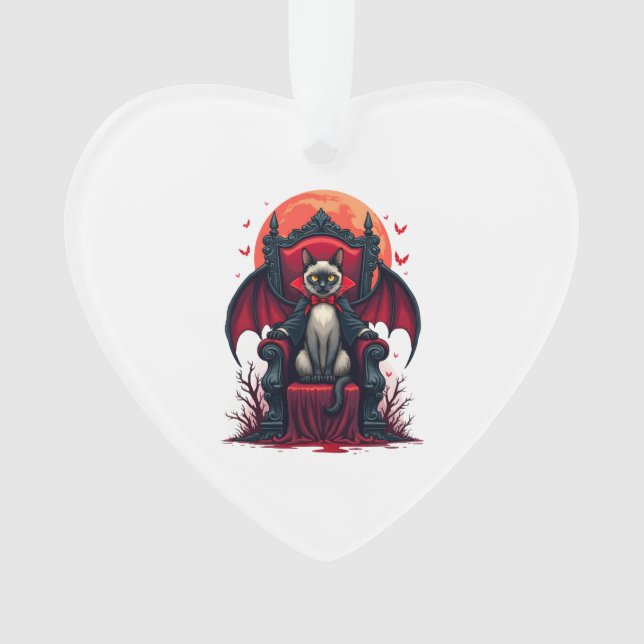 Vampir-Katzenlord Ornament (Vorderseite)