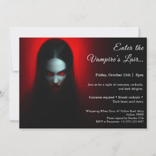 Vampir Königin – Halloween-Kostüm Party-Einladung Einladung