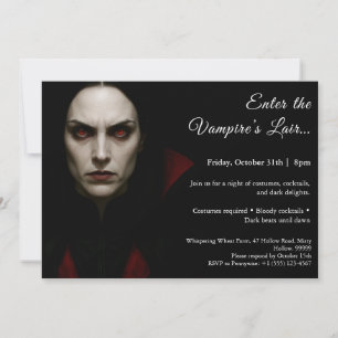 Vampir Königin – Halloween-Kostüm Party-Einladung Einladung