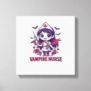 Vampir-Krankenschwester-Shirt � Lustiges Halloween Leinwanddruck