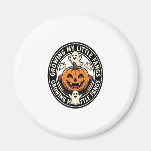 Vampir-Kürbis-Abzeichen Meine kleinen Fangzähne wa Magnet
