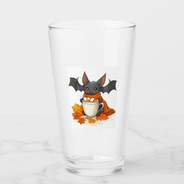 Vampir-Kürbis-Latte Glas (Vorderseite)