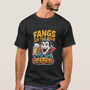Vampir Lustiger Halloween Bierliebhaber T-Shirt