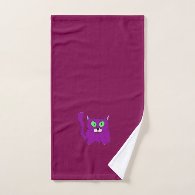 Vampir-Miau-Handtuch Handtuch (Handtuch)