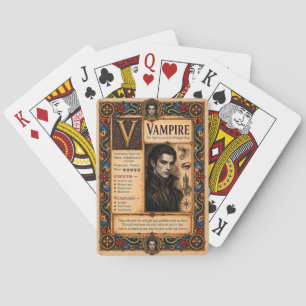 Vampir, mittelalterliche Bestiarien-Kunst Spielkarten