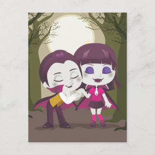 Vampir-Paar Postkarte