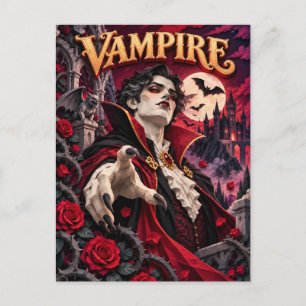 Vampir, Paper Cut Monster Postkarte