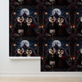 Vampir-Pinguin und Braut-Wallpaper Tapete