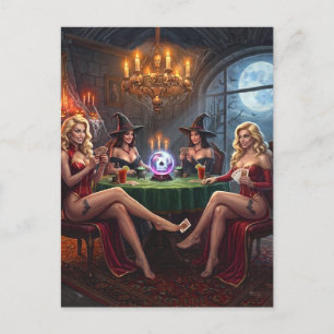 Vampir-Poker-Mädchen wollen einfach nur Spaß haben Feiertagspostkarte