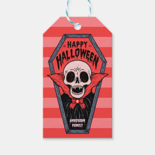 Vampir Sarg Gruseliger Skelett Frohes Halloween Geschenkanhänger