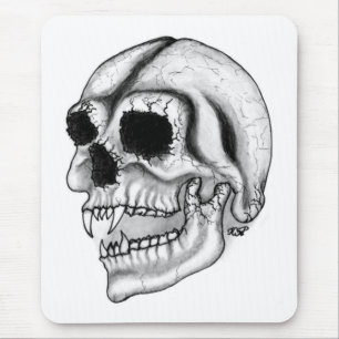 Vampir skull Schwarzweiß-Design Mousepad