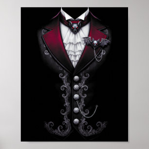 Vampir-Smoking lustiger Halloween-Kostüm Poster