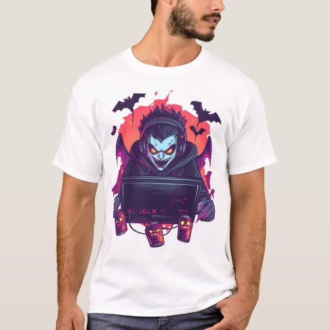 Vampir-Spieler T-Shirt (Vorderseite)