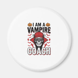 Vampir-Trainer Halloween-Totenkopf-Vintage-Shirt-D Magnet