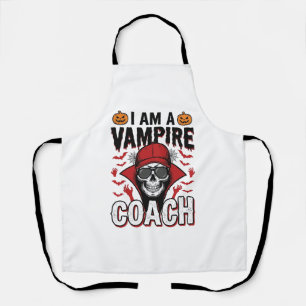 Vampir-Trainer Halloween-Totenkopf-Vintage-Shirt-D Schürze