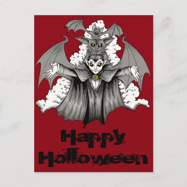 Vampir-Transformation Postkarte (Vorderseite)